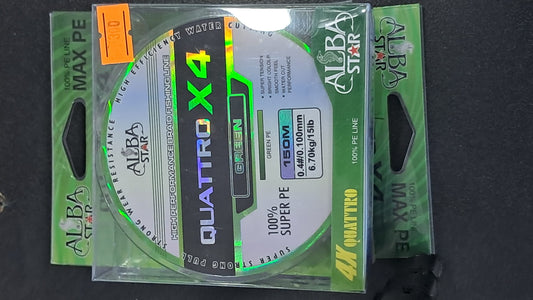 Alba Star Quattro X4 Örgü Olta Misinası 0.40mm 150m Green