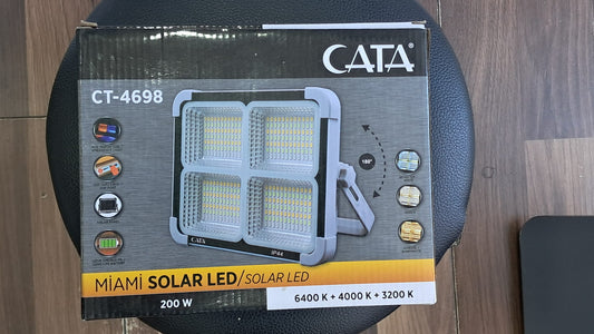 Cata CT-4698 Miami Solar LED Projektör 200W Güneş Enerjili