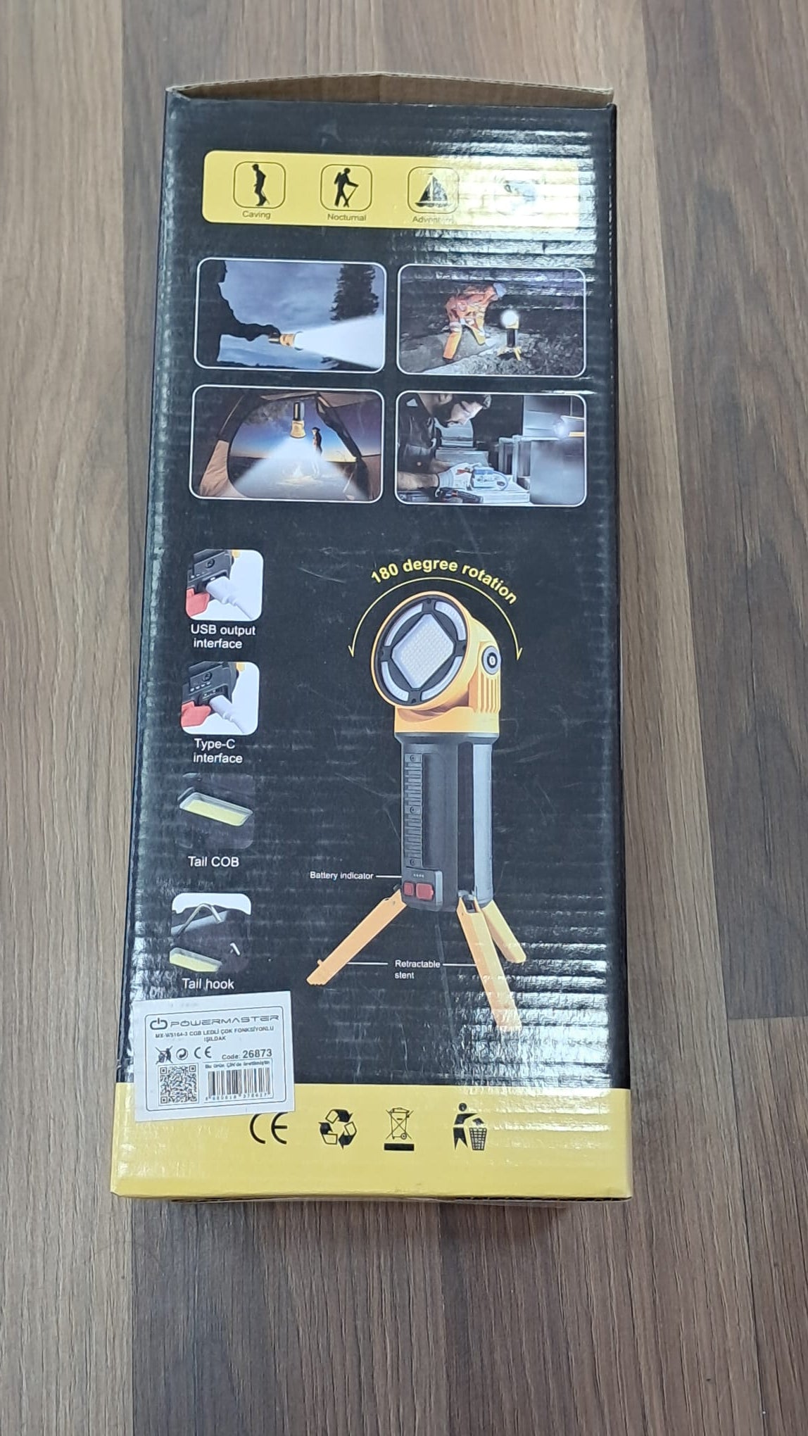 W5164-1 Multifunctional Searchlight LED Kamp Feneri Şarjlı El Feneri