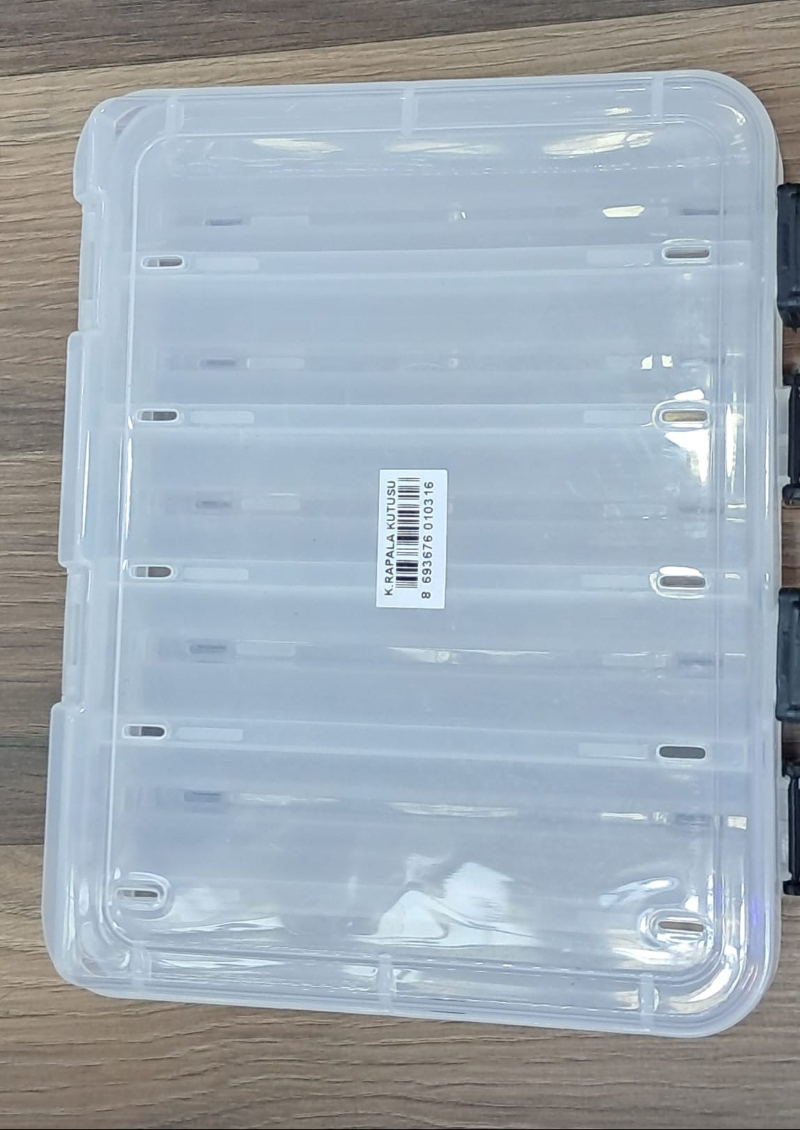 Çok Bölmeli Şeffaf Olta Takım Kutusu Organizer Dayanıklı Plastik