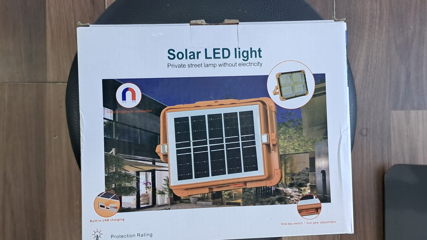 Solar LED Projektör Güneş Enerjili Şarjlı Kamp Lambası