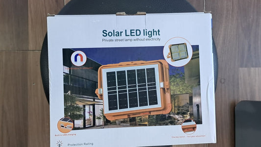 Solar LED Projektör Güneş Enerjili Şarjlı Kamp Lambası